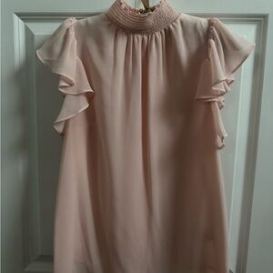 STATE Blush Ruffle Sleeve Blouse
